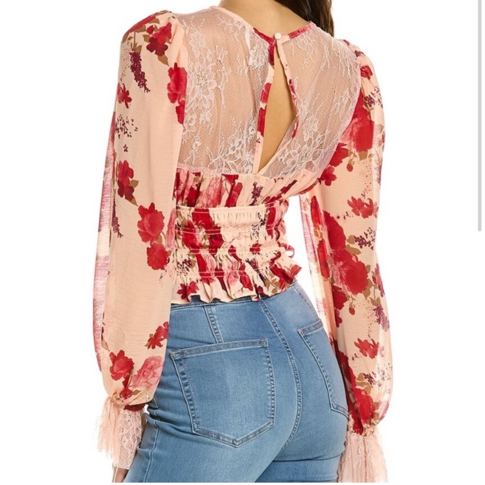 NWT Free People Daphne Blouse in Romantic Combo S - Picture 12 of 12